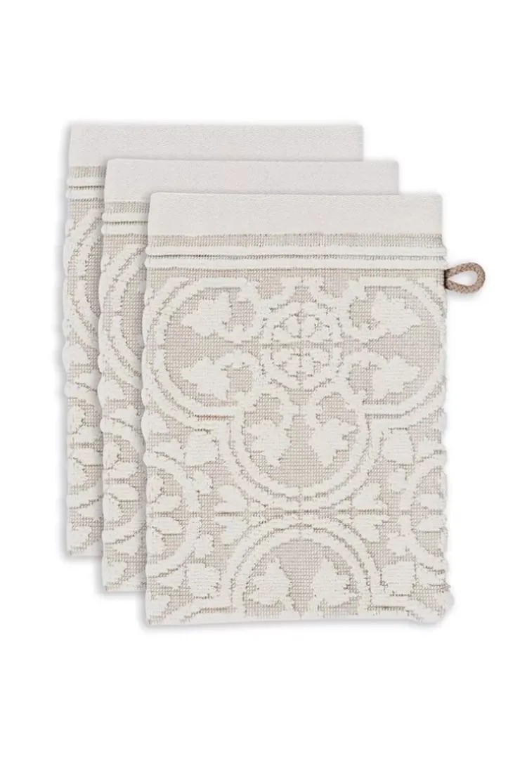 Pip Studio Washandje Set/3 Tile De Pip 16X22 Cm Khaki Clearance