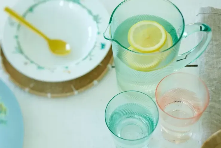 Pip Studio Water Glas Gedraaid Blauw