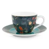 Pip Studio Winter Wonderland Espresso Kop & Schotel Donkerblauw Online