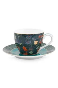 Pip Studio Winter Wonderland Espresso Kop & Schotel Donkerblauw Online