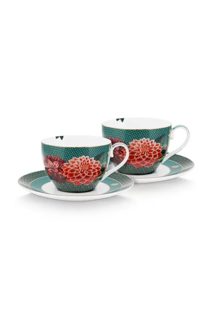 Pip Studio Winter Wonderland Set/2 Cappuccino Kop & Schotel Groen Online
